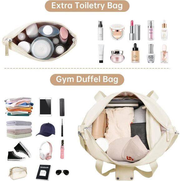 ETRONIK Gym Bag for Women Travel Duffel with Shoes Compartment Wet Pocket - Picture 4 of 8